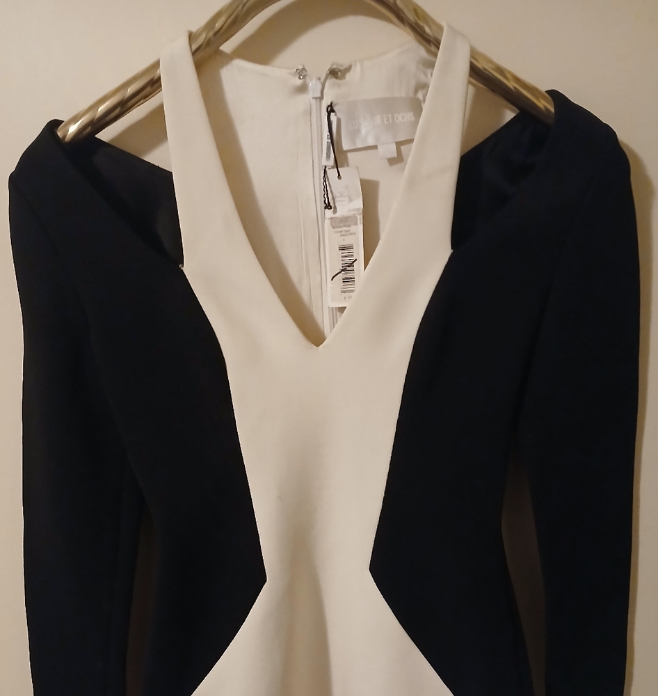 Elegant Black and White Dress